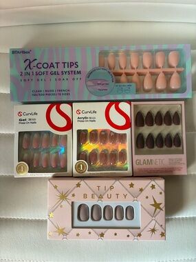 Glamnetic, Curvlife, & Misc Press On Nail Lot